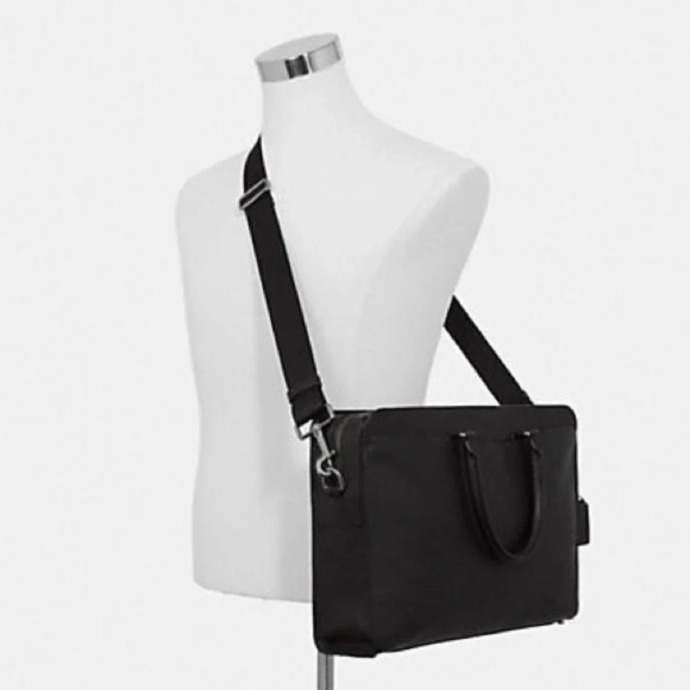 NWT Coach Beckett Structured Briefcase Black w/ Laptop Pocket 🖤 Slight Indent